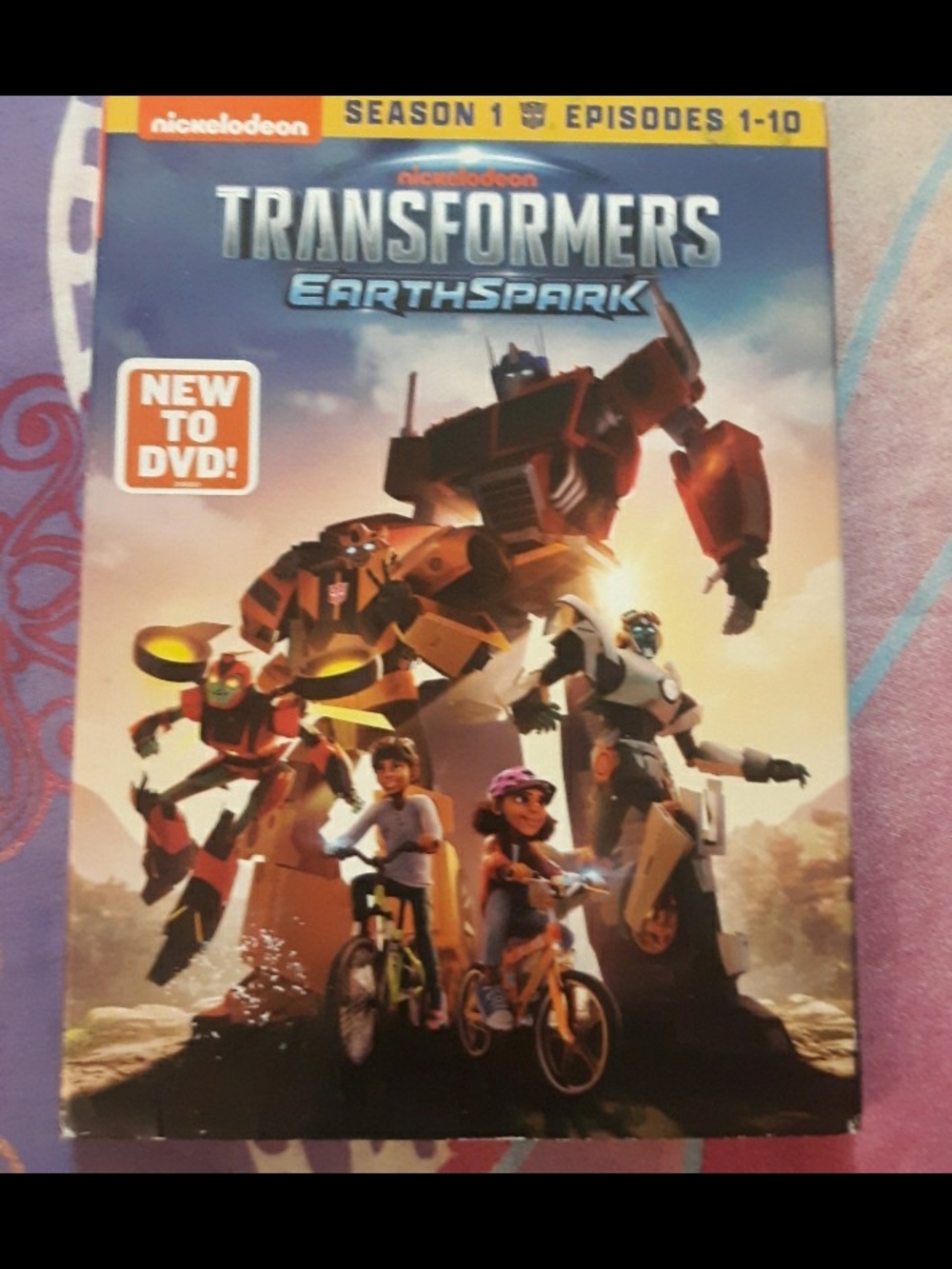 Nickelodeon Transformers EarthSpark DVD — Blue, Orange, Yellow Artwork